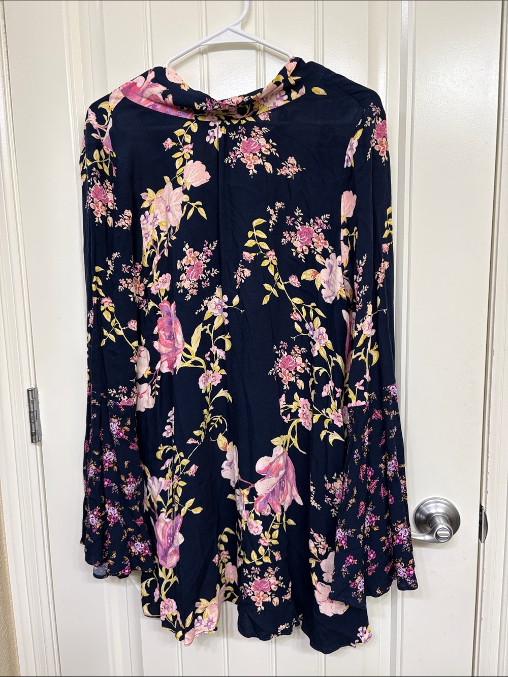 NWT Free People Midnight combo Floral Long‎ Sleeve Dress